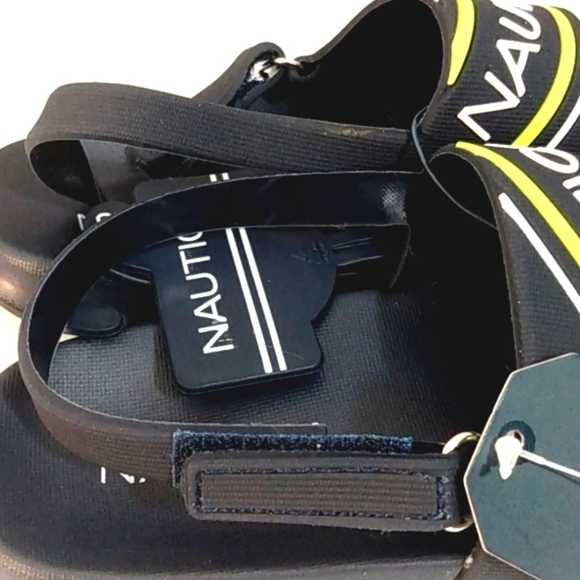 NAUTICA BOYS NAVY WHITE LIME SANDALS SIZE 12 TODDLER - Picture 8 of 11